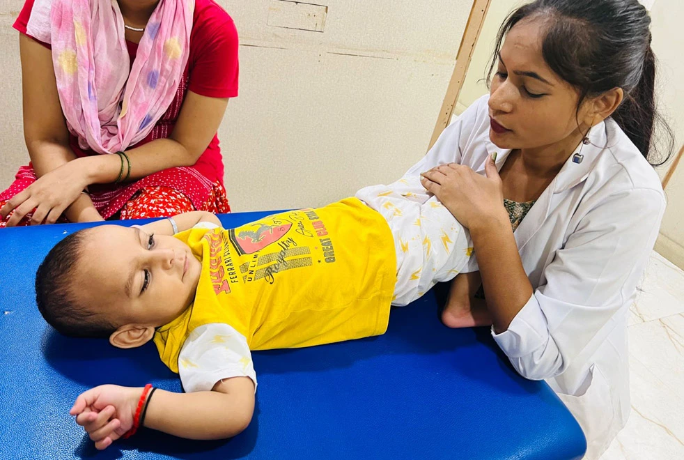 Indian child with cereberal palsy